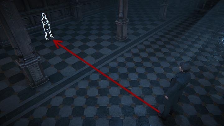 W tym momencie po lewej pojawi się zjawa Johnnyego i zacznie przywoływać Davida do siebie - Znajdź Andrew | Solucja - Black Mirror - solucja, poradnik