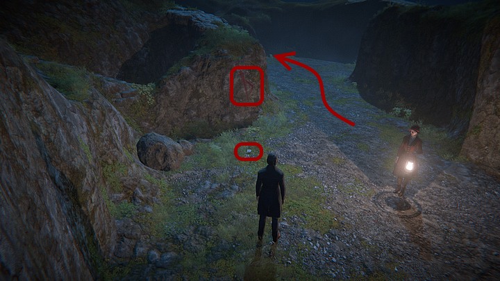 Po wyjściu z tunelu wędruj dalej widoczną między skałami drogą - Zbadaj wioskę | Solucja Black Mirror - Black Mirror - solucja, poradnik