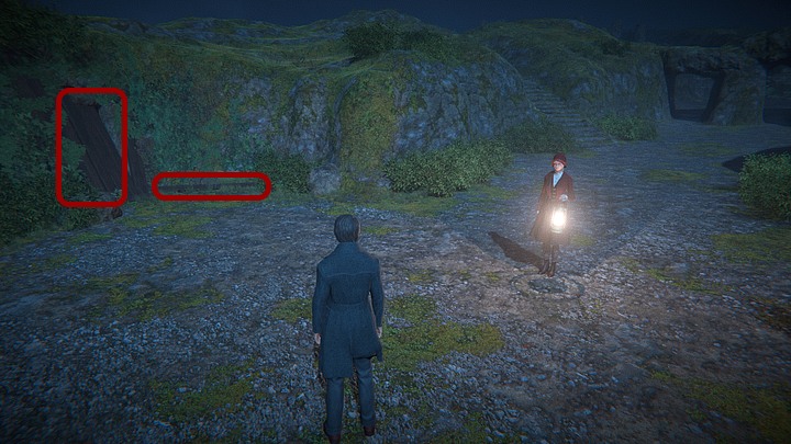 Kieruj się ku zasłoniętemu deskami wejściu (dalej w lewo) - Zbadaj wioskę | Solucja Black Mirror - Black Mirror - solucja, poradnik