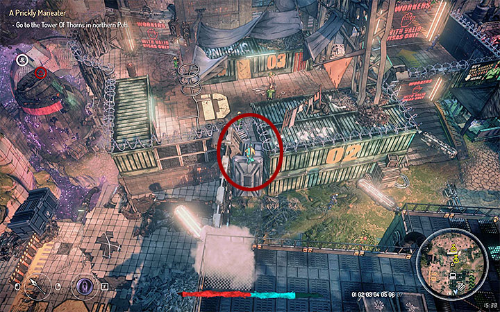 Jeśli nie chcesz płacić za strój lub nie posiadasz dostatecznie dużej ilości aurytu to udaj się nieco na lewo od sklepiku - Jak zinfiltrować wykopaliska w sektorze 7 w Seven The Days Long Gone? - Seven The Days Long Gone - poradnik do gry