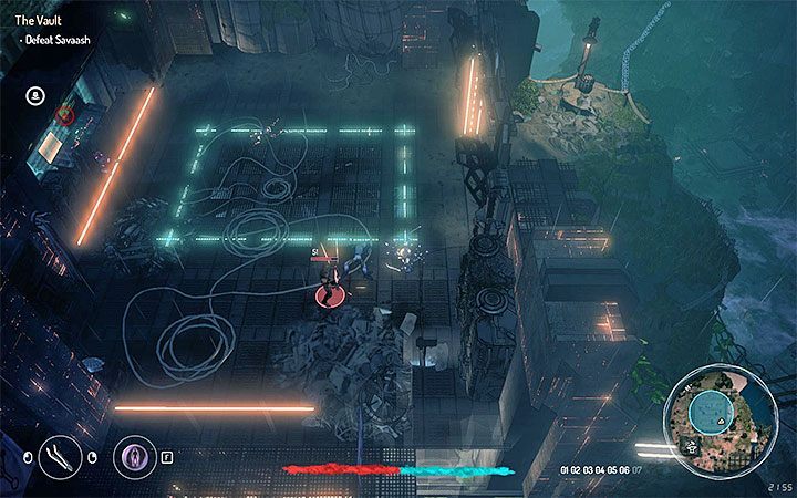 Po wskoczeniu do pomieszczenia z panelem kontrolnym bariery energetycznej pojawi się Savaash - Skarbiec (The Vault) | Zadania główne | Solucja Seven The Days Long Gone - Seven The Days Long Gone - poradnik do gry