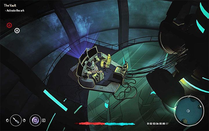 Niezależnie od przebiegu pojedynku z Savaashem po wygraniu go włam się do centralnego komputera żeby wyłączyć barierę i odpalić nową cut-scenkę - Skarbiec (The Vault) | Zadania główne | Solucja Seven The Days Long Gone - Seven The Days Long Gone - poradnik do gry