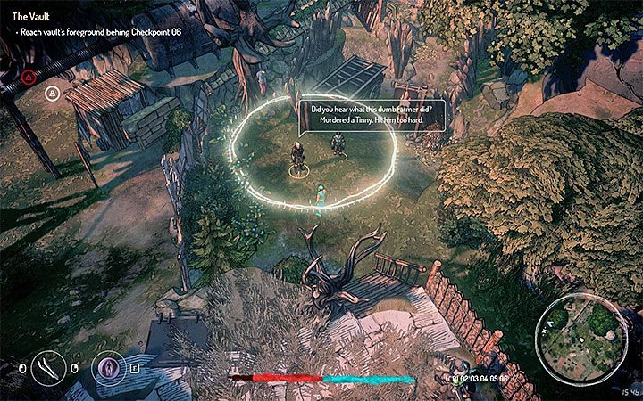 O szansie rozpoczęcia tego questu możesz dowiedzieć się dzięki dotarciu do gospodarstwa na północny-zachód od osady Lewmer i podsłuchaniu rozmowy mężczyzn stojących obok wisielca - pokazuje ich obrazek - Zadania strefy 2 (Wiza 02) | Seven The Days Long Gone - Seven The Days Long Gone - poradnik do gry