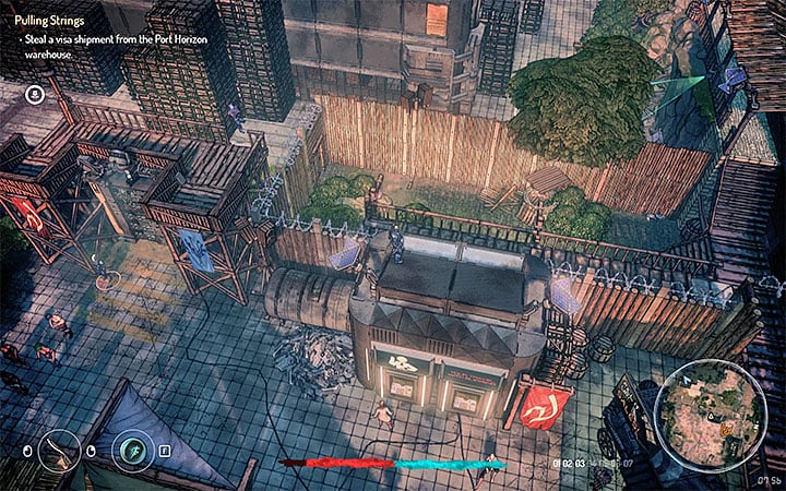 Na teren portu najłatwiej możesz przedostać się wdrapując się po pokazanych na obrazku 1 elementach dużej drewnianej instrukcji - Jak zinfiltrować Port Horyzont w Seven The Days Long Gone? - Seven The Days Long Gone - poradnik do gry