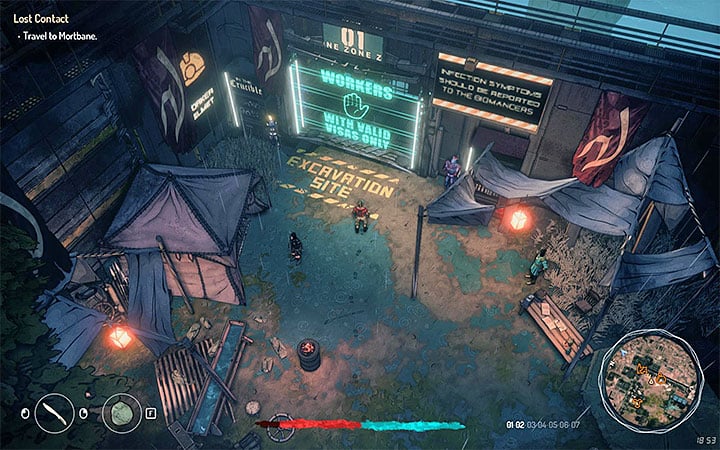 Drugi wariant zakłada skorzystanie z przejścia do wykopalisk w północno-wschodniej części osady Lewmer - pokazuje je powyższy obrazek - Kontaktu brak (Lost Contact) | Zadania główne | Solucja Seven The Days Long Gone - Seven The Days Long Gone - poradnik do gry