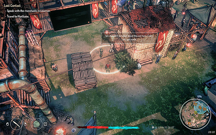 Kailin i Colm przebywają w centralnej części osady Lewmer - Zadania strefy 1 (Wiza 01) | Seven The Days Long Gone - Seven The Days Long Gone - poradnik do gry