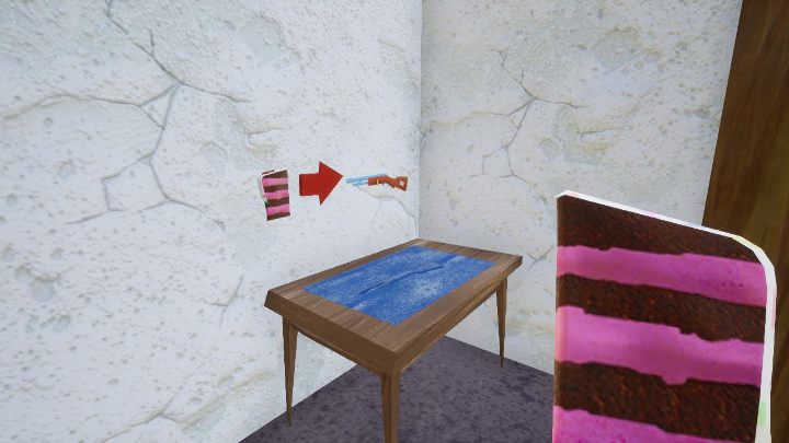 Po wyjściu z korytarza, w którym zdobyłeś trzeci kawałek tortu, udaj się bezpośrednio w prawą stronę, aż trafisz na schody - Hello Neighbor: Hello Granny - solucja - Hello Neighbor - poradnik do gry