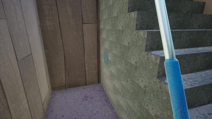 Następnie kieruj się w stronę pomieszczenia, w którym zdobyłeś strzelbę, ale nie wchodź do niego tylko zajrzyj pod schody - Hello Neighbor: Hello Granny - solucja - Hello Neighbor - poradnik do gry