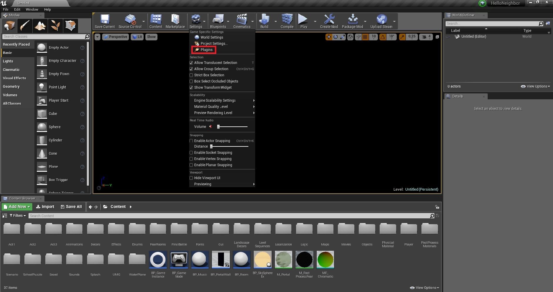 Modyfikacje wykryte przez narzędzie znajdują się w oknie Plugins. - Hello Neighbor: Mody - jak instalować? - Hello Neighbor - poradnik do gry
