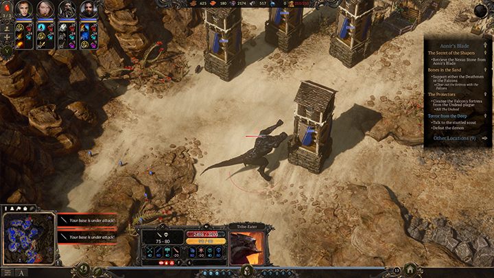 Nie próbuj z nim walczyć - wycofaj się jak najdalej i pozwób by twoje strażnice się nim zajęły. - Ostrze Aonira - Piach i proch | Kampania, solucja Spellforce 3 - SpellForce 3 - poradnik do gry