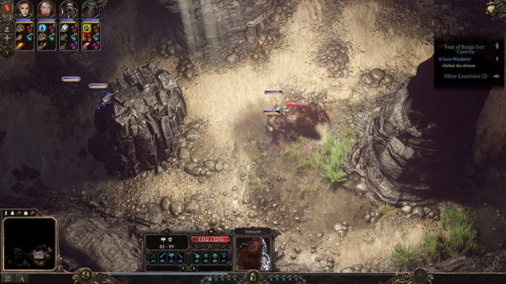 W jaskinii szybko natrafisz na szalejącego demona. - Podnóże Barga Gor - Walka o władzę | Kampania, solucja Spellforce 3 - SpellForce 3 - poradnik do gry