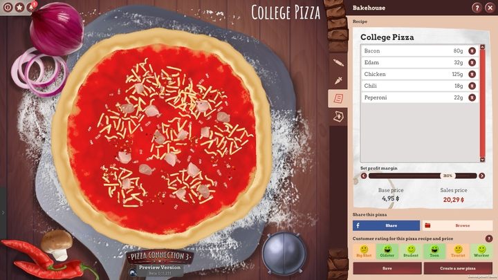 Cena za składniki wynosi 4,95$ - Jakie są najlepsze przepisy na pizzę? | Pizza Connection 3 - Pizza Connection 3 - poradnik do gry