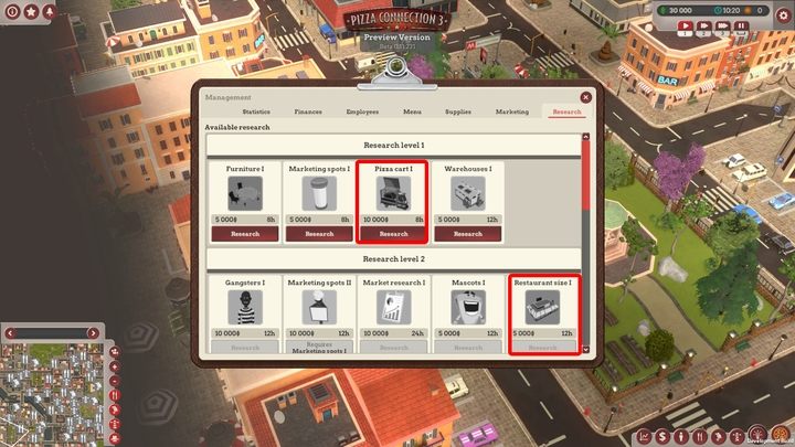 Późniejsze badania, zależą już od sytuacji, w której się znajdujesz - Jakie badania przeprowadzić na początku? | Pizza Connection 3 - Pizza Connection 3 - poradnik do gry