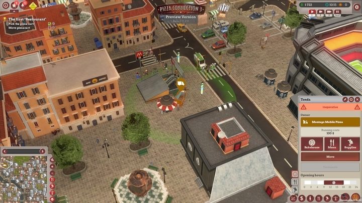 Pierwszym zadaniem jest przestawienie pojazdu - Niespodziewany spadek | Opis przejścia Pizza Connection 3 - Pizza Connection 3 - poradnik do gry