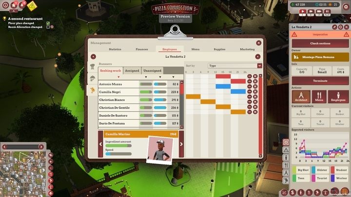 Dostawców zatrudniamy nawet w godzinach zamknięcia pizzerii - Opowieść o dwóch restauracjach | Opis przejścia Pizza Connection 3 - Pizza Connection 3 - poradnik do gry