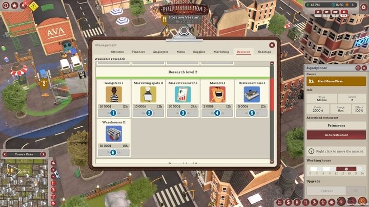 Drugi poziom badań - Badania | Poradnik na start | Pizza Connection 3 - Pizza Connection 3 - poradnik do gry