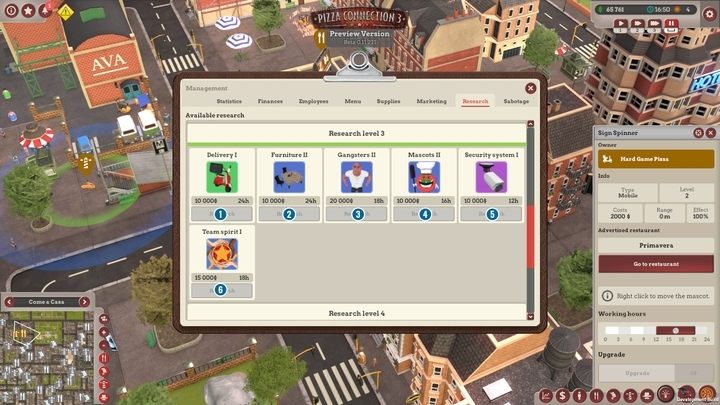 Trzeci poziom badań - Badania | Poradnik na start | Pizza Connection 3 - Pizza Connection 3 - poradnik do gry