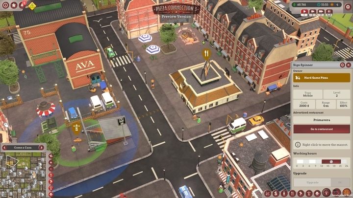 Bardzo dobry pomysłem jest także zatrudnienie maskotki reklamowej - Reklama pizzerii | Poradnik na start | Pizza Connection 3 - Pizza Connection 3 - poradnik do gry