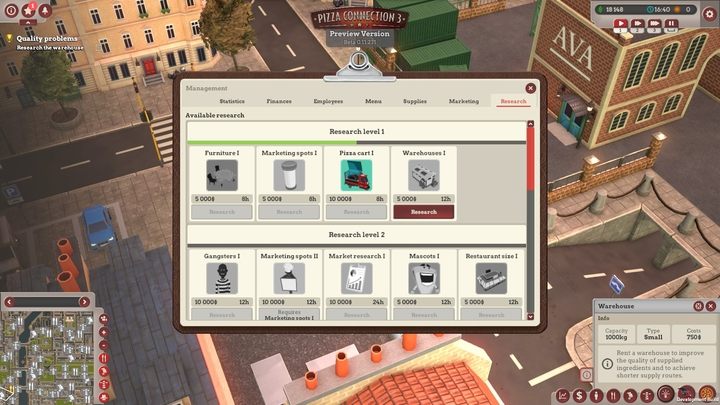 Przeprowadzamy badanie rynku - Miasto miłości | Opis przejścia Pizza Connection 3 - Pizza Connection 3 - poradnik do gry