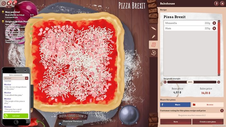 Pizza Brexit - Kaszanka zamiast pizzy! | Opis przejścia Pizza Connection 3 - Pizza Connection 3 - poradnik do gry