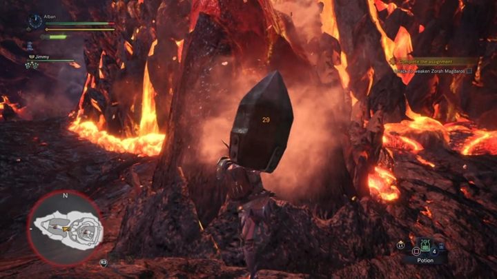 Najpierw niszcz rdzenie Zorah Magdaros. - Zorah Magdaros w Monster Hunter World - walka, taktyka, jak pokonać - Monster Hunter World - poradnik do gry