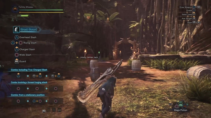 Podczas treningu będziesz mógł łatwo przyswoić sobie różne sekwencje ataków. - Porady ogólne do Monster Hunter World - Monster Hunter World - poradnik do gry