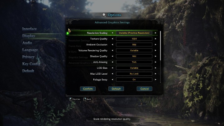 W grze Monster Hunter: World istnieją podstawowe i zaawansowane opcje graficzne - Wymagania sprzętowe Monster Hunter World PC - Monster Hunter World - poradnik do gry