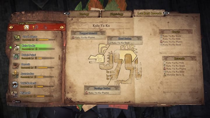 Materiał z potwora - Kulu Ya Ku - taktyka, odporność, słabe strony | Monster Hunter World - Monster Hunter World - poradnik do gry