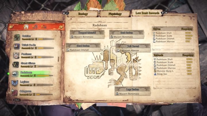 Materiał z potwora - Radobaan - taktyka, odporność, słabe strony | Monster Hunter World - Monster Hunter World - poradnik do gry