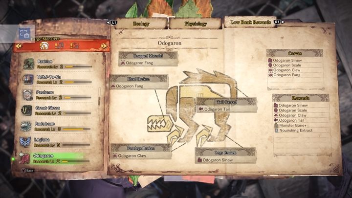 Materiał z potwora - Odogaron - taktyka, odporność, słabe strony | Monster Hunter World - Monster Hunter World - poradnik do gry