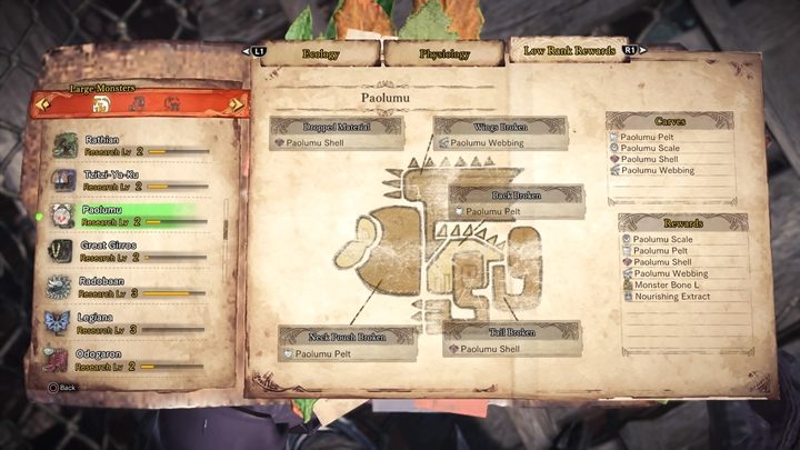 Materiał z potwora - Paolumu - taktyka, odporność, słabe strony | Monster Hunter World - Monster Hunter World - poradnik do gry