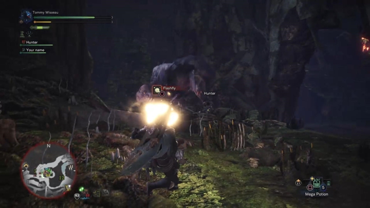 Zwróć uwagę na otoczenie w którym walczysz. Możesz wykorzystać np. świetliki, by oślepić wroga. - Walka z potworem - garść porad do Monster Hunter World - Monster Hunter World - poradnik do gry