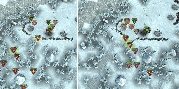 Magowie to największy atut w twoich szeregach. Sylvius może powstrzymać wrogów przed wtargnięciem do obozu, a pozostali Magowie Elfów osłabią ich możliwości ofensywne. - Misja 17 - Lighting Strikes Twice | Kampania Elfów w Hex Commander - Hex Commander - poradnik do gry