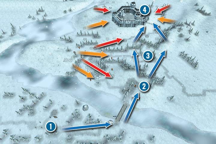 Twój oddział składa się z 5 jednostek - Dwóch bohaterów oraz trzech Magów - Misja 27 - Forteca Dar - Dar | Kampania w Hex Commander - Hex Commander - poradnik do gry