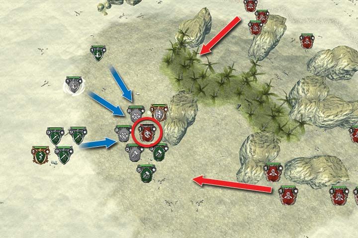 Najważniejsze to otoczyć Smoka z dala od jego Golemów. Następnie, przeprowadź zmasowany ostrzał i atakuj go wszystkimi dostępnymi jednostkami. Pamiętaj, aby uzupełniać luki bo zabitych jednostkach przez Smoka. - Misja 30 - Leże Smoka | Kampania w Hex Commander - Hex Commander - poradnik do gry