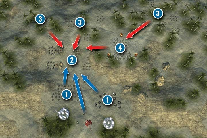 Jest to jedna z trudniejszych misji, jeśli nie masz ulepszonej armii, teleportu, ani nie chcesz używać żadnych eliksirów - Misja 27 - Pradawny podstęp | Kampania Zielonoskórych (Orków) w Hex Commander - Hex Commander - poradnik do gry