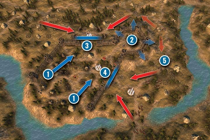 Na miejscu spotykasz Rodgula, który wstępnie dowodzi obroną - Misja 29 - Przed kopułą | Kampania Zielonoskórych (Orków) w Hex Commander - Hex Commander - poradnik do gry