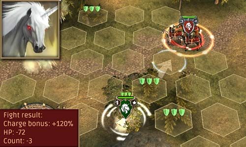 Jednorożce zadają większe obrażenia, jeśli rozpoczynają atak z daleka (tak jak Kawaleria) - Jednorożce | Opis jednostek Elfów w Hex Commander - Hex Commander - poradnik do gry