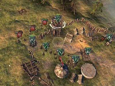 Piechota w wąskim przejściu, jednostki dystansowe na wieżach i drugiej linii - ten fort długo wytrzyma atak wroga. - Jak atakować i ustawić obronę w Hex Commander? - Hex Commander - poradnik do gry