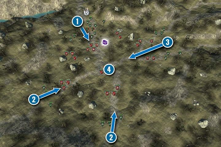 Sytuacja na mapie nie wygląda zbyt różowo dla twojego przeciwnika, choć nie oznacza to, że będzie łatwo go pokonać - Misja 24 - W potrzasku | Kampania Elfów w Hex Commander - Hex Commander - poradnik do gry