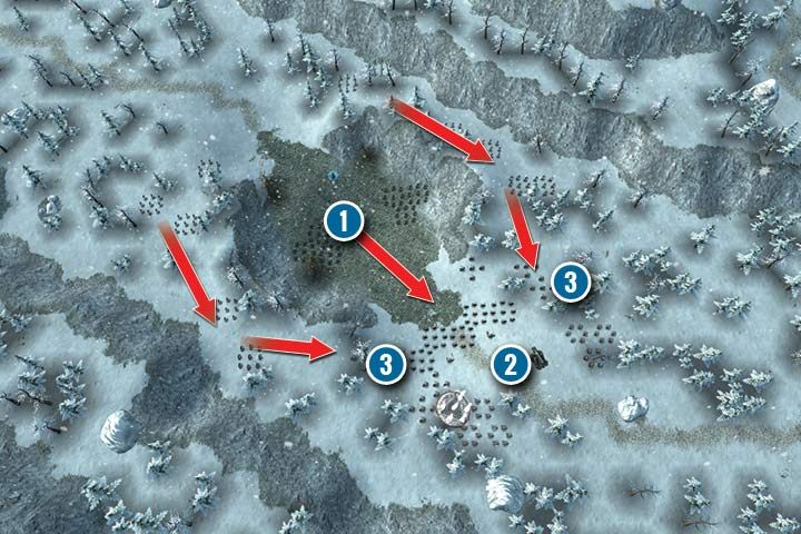 Po spotkaniu z nowym wrogiem, musisz pokonać kolejne zastępy szkieletów - Misja 7 - Jak kamień w wodę | Kampania Krasnoludów w Hex Commander - Hex Commander - poradnik do gry