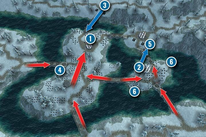 To nietypowe miejsce jest polem bitwy krasnoludów oraz nieumarłych - Misja 14 - Mosty śmierci | Kampania Krasnoludów w Hex Commander - Hex Commander - poradnik do gry