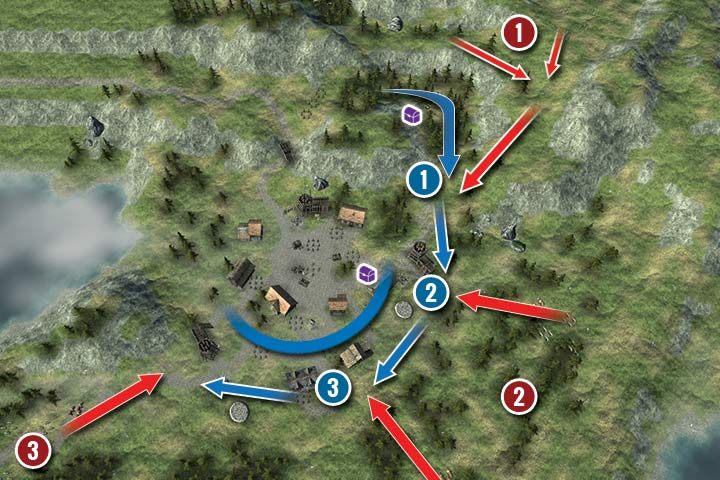 Misję rozpoczynasz z małym oddziałem, złożonym z kilku jednostek oraz twojego nowego bohatera - Arcaene - Misja 1 - Początek | Kampania Elfów w Hex Commander - Hex Commander - poradnik do gry