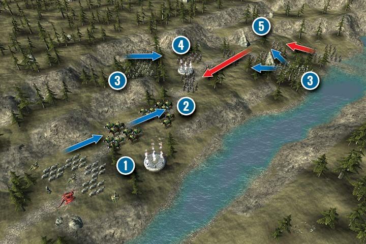 Nie jest to trudna misja, a raczej małe wprowadzenie wilków, zmienionej jednostki w armii zielonoskórych - Misja 5 - Ziemie ludzi | Kampania Zielonoskórych (Orków) w Hex Commander - Hex Commander - poradnik do gry