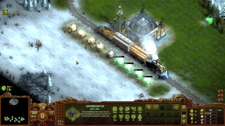 Na początku misji staraj się oszczędzać tereny zielone pod zabudowę Farm. - Pustkowie Olbrzymów | Solucja They Are Billions - They Are Billions - Poradnik Do Gry