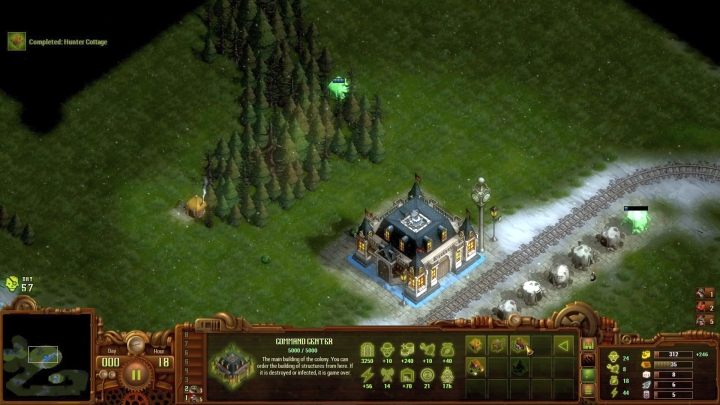 Cała mapa pokryta jest terenami zielonymi - nie braknie Ci więc tutaj miejsca na Farmy. - Wyżyny | Solucja They Are Billions - They Are Billions - Poradnik Do Gry