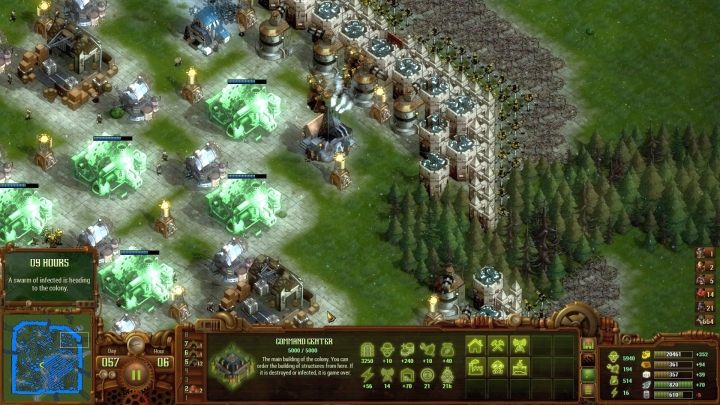 Tego typu umocnienia kosztują krocie, jednak ta misja pozwala zebrać sporo surowców przed finalną walką. - Wyżyny | Solucja They Are Billions - They Are Billions - Poradnik Do Gry