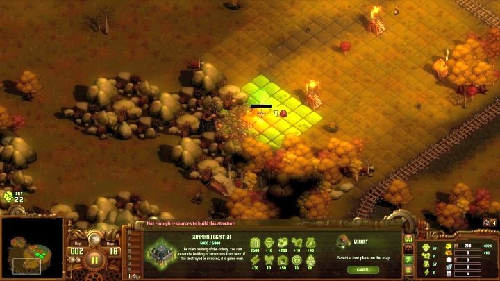Kamieniołom jest tutaj kluczowy - dzięki niemu możliwa będzie rekrutacja nowych jednostek. - Misja 01 - Ukryta Dolina (They Hidden Valley) | Solucja They Are Billions - They Are Billions - Poradnik Do Gry
