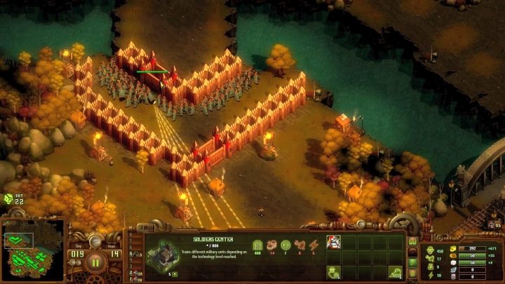 Przykładowa fortyfikacja na ostatni atak. - Misja 01 - Ukryta Dolina (They Hidden Valley) | Solucja They Are Billions - They Are Billions - Poradnik Do Gry