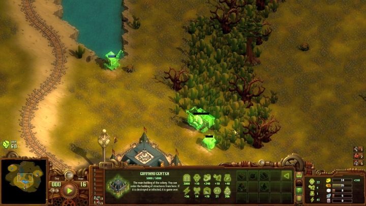 Rozbudowa nie różni się tutaj niczym od tej z pozostałych map. - Oaza (The Oasis) | Solucja They Are Billions - They Are Billions - Poradnik Do Gry